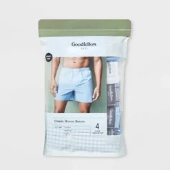 Men's 4+1 Bonus Pack Woven Boxer - Goodfellow & Co™ Colors May Vary