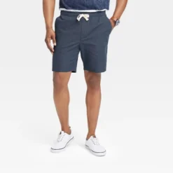 Men's 8" Everyday Relaxed Fit Pull-On Shorts - Goodfellow & Co™ Navy Blue -Men Clothing Promotion GUEST 06498a67 b30e 45e0 9b56 cf8d503d75b6