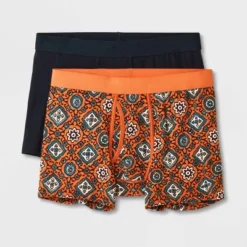 Men's Medallion Print Boxer Briefs 2pk - Goodfellow & Co™ Orange -Men Clothing Promotion GUEST 106fe5d3 e3de 485e ae8d 01a4e1f1705c