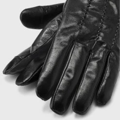 Men's Basic Triple Trim Touch Dress Gloves - Goodfellow & Co™ Black