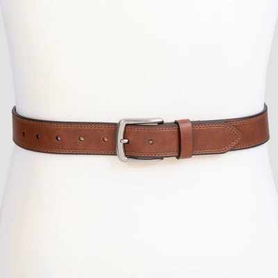 Men's Big & Tall Double Stitch Belt - Goodfellow & Co™ Tan 6 Men's Big & Tall Double Stitch Belt - Goodfellow & Co™ Tan - Image 4