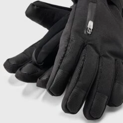 Men's Zip Pocket Repstop Ski Gloves - Goodfellow & Co™ Black