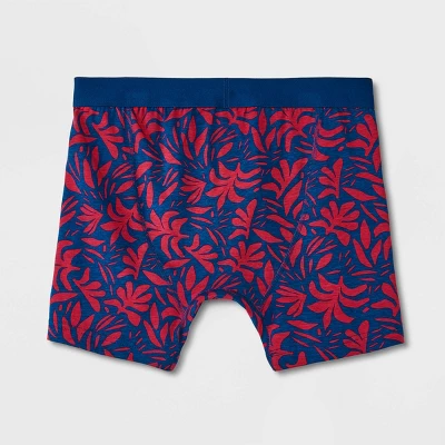 Men's Floral Print Boxer Briefs 2pk - Goodfellow & Co™ Blue/Red 4 Men's Floral Print Boxer Briefs 2pk - Goodfellow & Co™ Blue/Red - Image 2