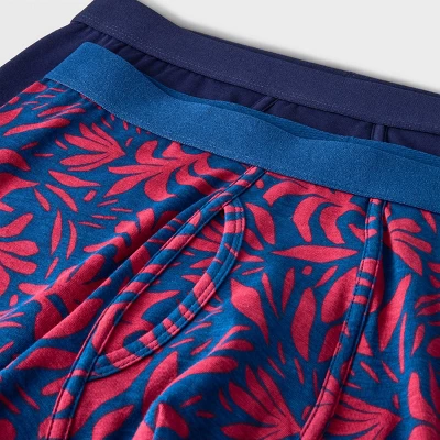 Men's Floral Print Boxer Briefs 2pk - Goodfellow & Co™ Blue/Red 5 Men's Floral Print Boxer Briefs 2pk - Goodfellow & Co™ Blue/Red - Image 3