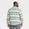 Men's Big & Tall Striped Standard Fit Long Sleeve Button-Down Shirt - Goodfellow & Co™ Olive Green -Men Clothing Promotion GUEST 52108750 43f9 4bda 870f 60a379b6fda5