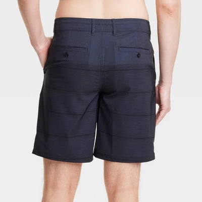 Men's 9" Striped Hybrid Swim Shorts - Goodfellow & Co™ Black 3 Men's 9" Striped Hybrid Swim Shorts - Goodfellow & Co™ Black