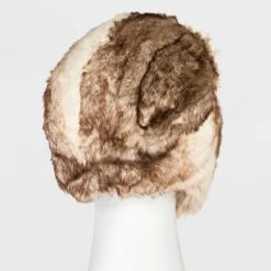 Men's All Over Faux Fur Trapper Hat - Goodfellow & Co™ Cream/Brown