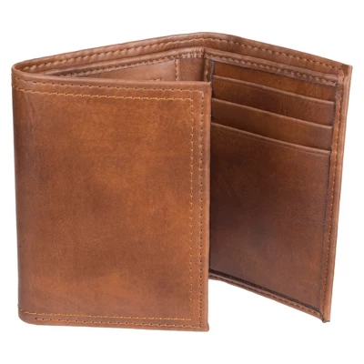 Men's RFID Slim Trifold Wallet - Goodfellow & Co™ Brown 5 Men's RFID Slim Trifold Wallet - Goodfellow & Co™ Brown - Image 3