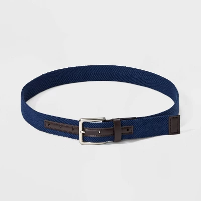 Men's Solid Stretch Belt - Goodfellow & Co™ Navy Blue 3 Men's Solid Stretch Belt - Goodfellow & Co™ Navy Blue