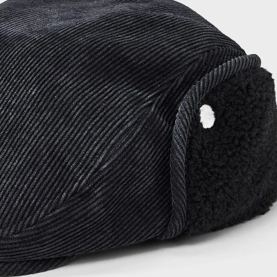 Men's Corduroy Ivy Beret With Ear Flap - Goodfellow & Co™ Black 6 Men's Corduroy Ivy Beret With Ear Flap - Goodfellow & Co™ Black - Image 4