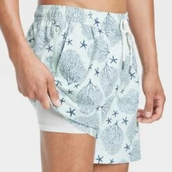 Men's 7" Coral Swim Trunk With Boxer Brief Liner - Goodfellow & Co™ Green -Men Clothing Promotion GUEST 768096fc f08c 45fc 8899 83715d2dd433