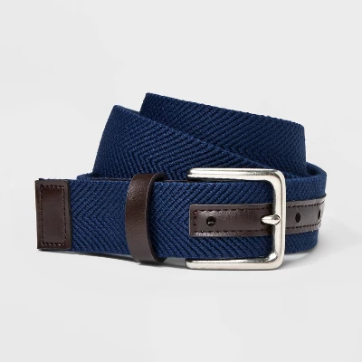 Men's Solid Stretch Belt - Goodfellow & Co™ Navy Blue 5 Men's Solid Stretch Belt - Goodfellow & Co™ Navy Blue - Image 3