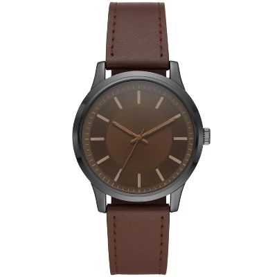 Men's Amber Crystal Strap Watch - Goodfellow & Co™ Brown 3 Men's Amber Crystal Strap Watch - Goodfellow & Co™ Brown