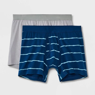 Men's Striped Boxer Briefs 2pk - Goodfellow & Co™ Blue/Gray 6 Men's Striped Boxer Briefs 2pk - Goodfellow & Co™ Blue/Gray - Image 4