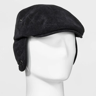 Men's Corduroy Ivy Beret With Ear Flap - Goodfellow & Co™ Black 5 Men's Corduroy Ivy Beret With Ear Flap - Goodfellow & Co™ Black - Image 3