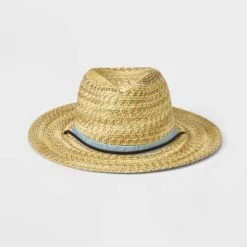 Men's Marled Straw Panama Hat With Chin Strap - Goodfellow & Co™ Cream