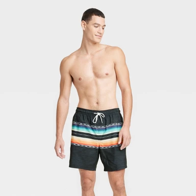 Men's 7" Ibiza Sunset Swim Shorts - Goodfellow & Co™ Black 4 Men's 7" Ibiza Sunset Swim Shorts - Goodfellow & Co™ Black - Image 2