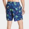 Men's 7" Waterloo Flamingo Swim Shorts - Goodfellow & Co™ Blue